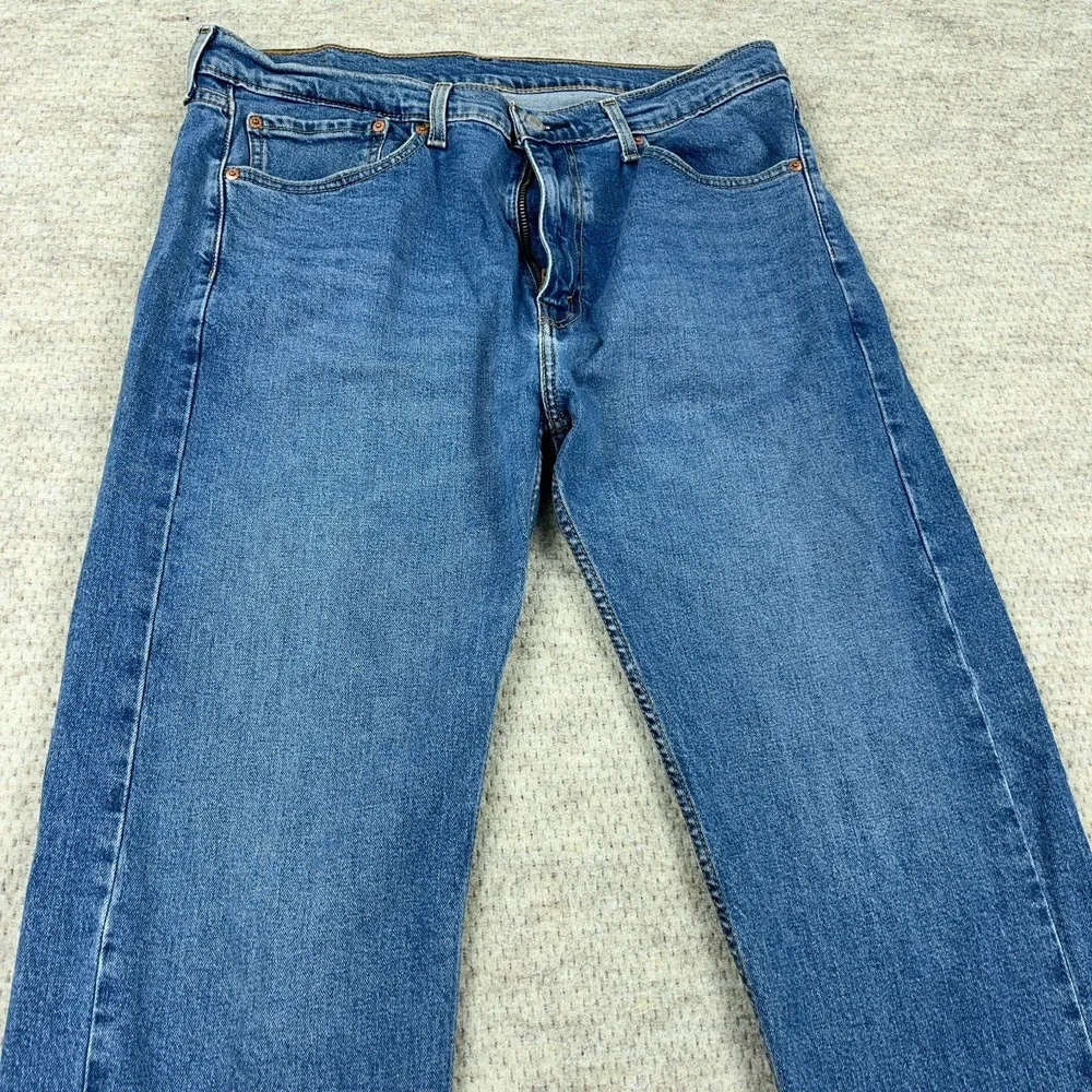 Levis‎ 505 Jeans Men 36x30 Straight Leg Regular Fit Med Wash Work Pants Faded A8